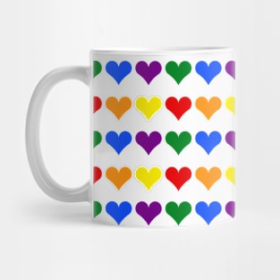Colorful LGBT Polka Hearts pattern Mug